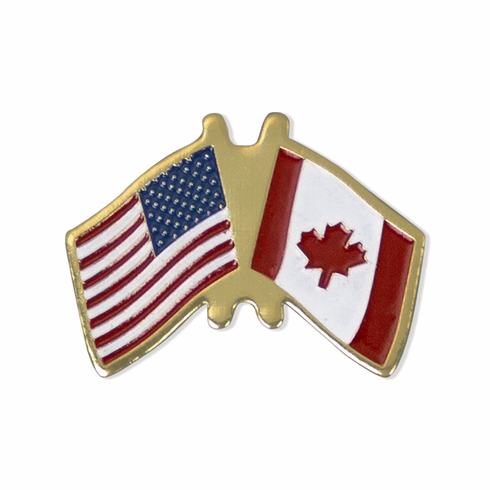 AMERICAN CANADIAN FLAG PIN