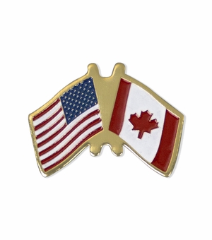 AMERICAN CANADIAN FLAG PIN