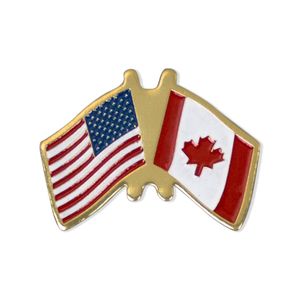 AMERICAN CANADIAN FLAG PIN