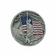   AMERICAN FLAG, STATUE OF LIBERTY & EAGLE PEWTER LAPEL PIN