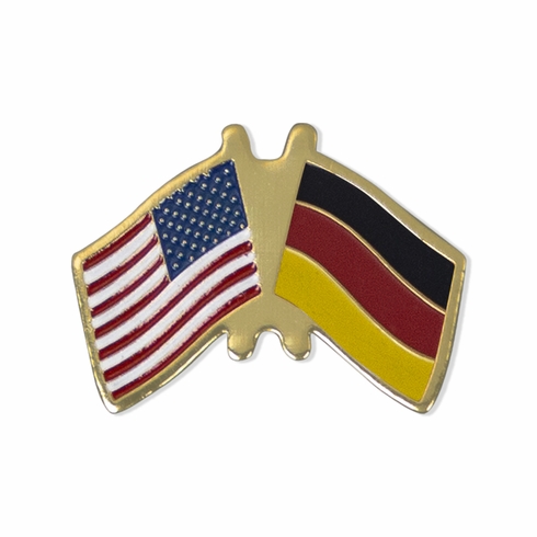 AMERICAN GERMAN FLAG PIN
