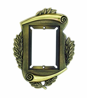 ANTIQUE BRASS PLAQUE CASTING