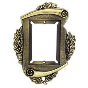 ANTIQUE BRASS PLAQUE CASTING