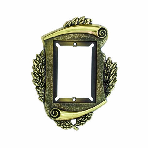 ANTIQUE BRASS PLAQUE CASTING