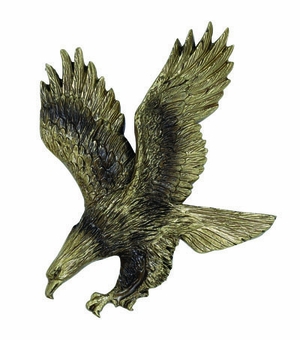 ANTIQUE BRASS RESIN EAGLE, 4-3/4