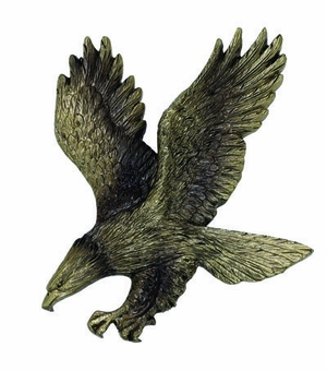 ANTIQUE BRASS RESIN EAGLE, 5-1/2