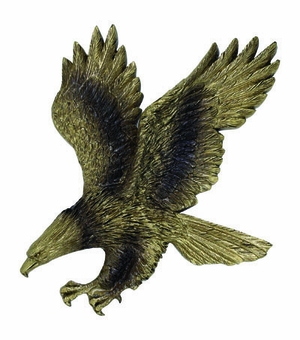 ANTIQUE BRASS RESIN EAGLE, 7-1/4