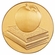 2-Inch in Diameter Round Stamped Metal Apple and Books Insert in Multiple Colors