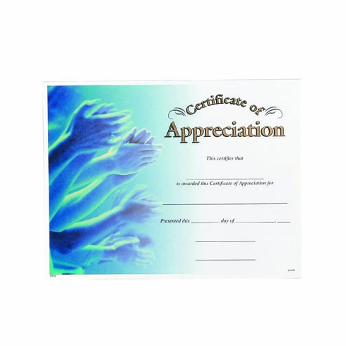 APPRECIATION CERTIFICATE