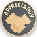 APPRECIATION HANDSHAKE, 2 INCH ETCHED ENAMELED