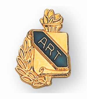 ART PIN GOLD & ENAMELED