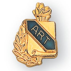 ART PIN GOLD & ENAMELED