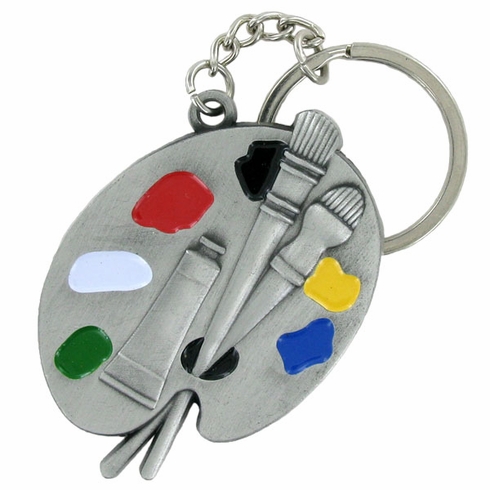 ARTIST/ART PALLET SATIN ANTIQUE PEWTER KEY CHAIN