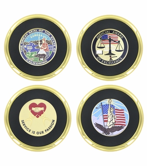 ASSORTED CALIFORNIA JUDICIAL SERVICE COASTER SET 