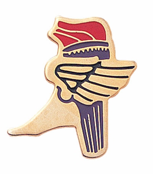 ATHLETE WINGED FOOT PIN ENAMEL