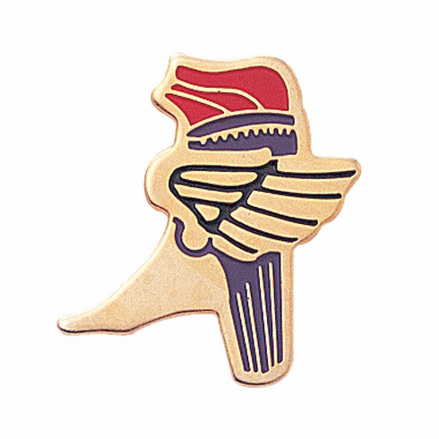 ATHLETE WINGED FOOT PIN ENAMEL