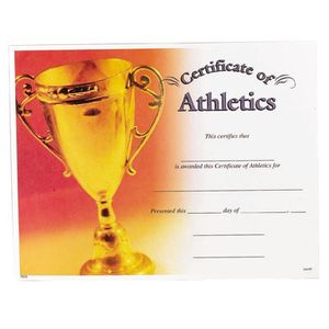 ATHLETICS CERTIFICATE