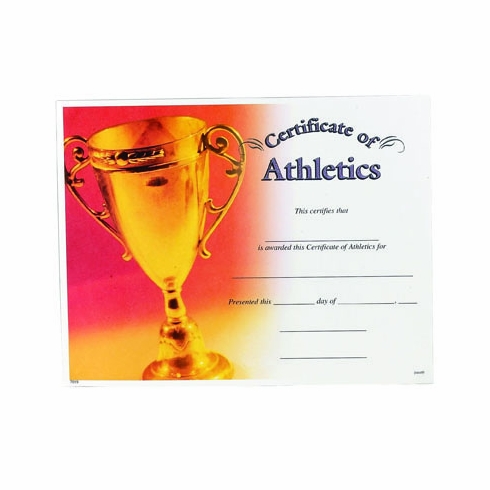 ATHLETICS CERTIFICATE