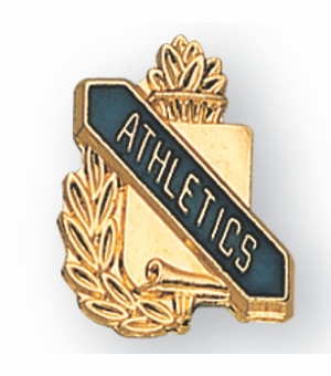ATHLETICS PIN GOLD ENAMELED