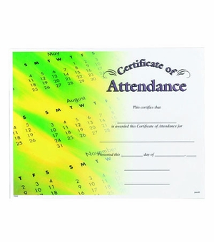ATTENDANCE CERTIFICATE