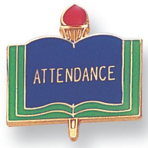 ATTENDANCE PIN ENAMELED, GOLD