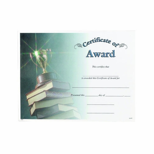 AWARD CERTIFICATE