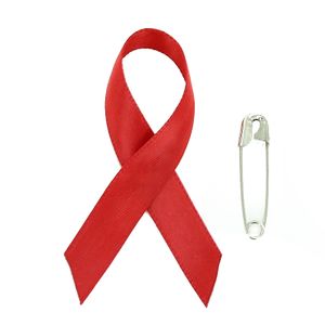 Awareness Ribbon Aids,Heart,Sub Abuse 2-1/4" x 1-1/4" with Safety Pin