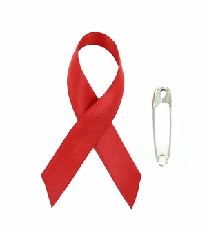 Awareness Ribbon Aids,Heart,Sub Abuse 2-1/4" x 1-1/4" with Safety Pin
