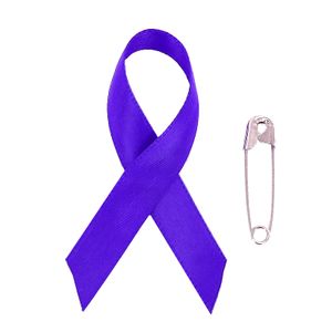 Awareness Ribbon Domestic Violence, Animal Abuse 2 -1/4" x 1-1/4" with Safety Pin