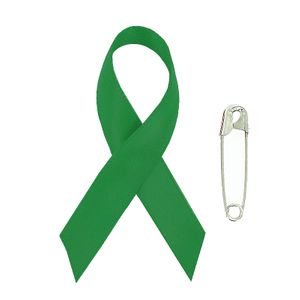 Awareness Ribbon Organ Donation/Environmentalist/Mental Illness 2-1/4" x 1-1/4" with Safety Pin