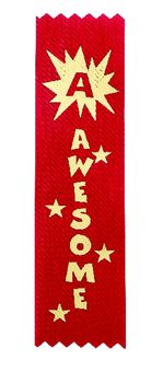 AWESOME 1-5/8 X 6 RED STOCK RIBBON