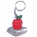 AWESOME TEACHER RED APPLE PEWTER KEY CHAIN