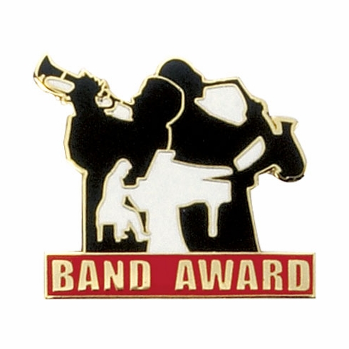 BAND AWARD PIN ENAMELED