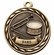 Metal 2-Inch in Diameter Round Band Themed Medal with Cutomizable Back in Brass, Silver, or Bronze