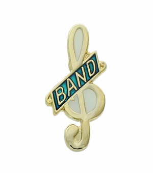 BAND PIN GREEN ENAMEL