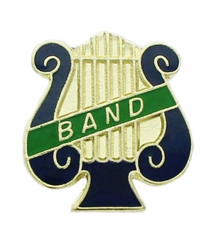 BAND PIN MUSIC LYRE