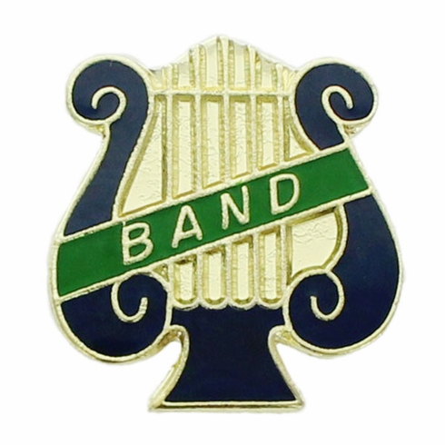 BAND PIN MUSIC LYRE