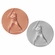 2-Inch in Diameter Round Metal Baseball Themed Stamped Insert in Multiple Colors