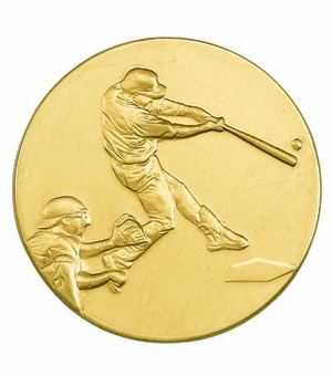 2-Inch in Diameter Round Stamped Metal Baseball Batter Insert in Multiple Colors