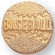 BASEBALL CHENILLE PIN GOLD