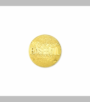 BASEBALL CHENILLE PIN GOLD