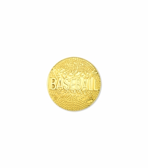 BASEBALL CHENILLE PIN GOLD