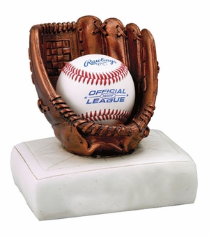 BASEBALL GLOVE AND BASE WITHOUT PLATE
