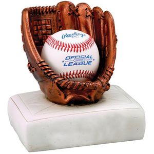 BASEBALL GLOVE AND BASE WITHOUT PLATE