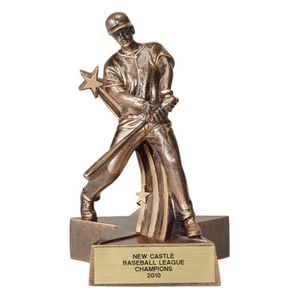 BASEBALL, MALE, 6 1/4 INCH FIGURE TROPHY