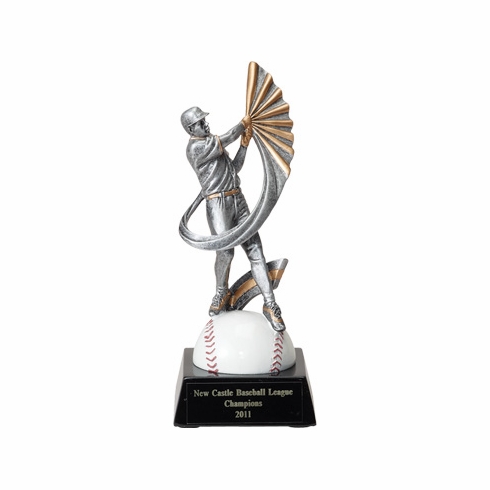 BASEBALL, MALE, 7 1/2 INCH FIGURE TROPHY