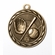 Metal 2-Inch in Diameter Round Baseball Medal with Cutomizable Back in Multiple Colors