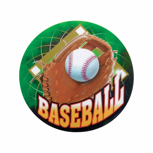 2 Inch in Diameter Round Baseball Mylar Insert