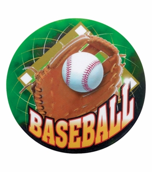 2 Inch in Diameter Round Baseball Mylar Insert