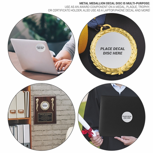 2 Inch in Diameter Round Metal Litho-Print Basketball Medallion Insert